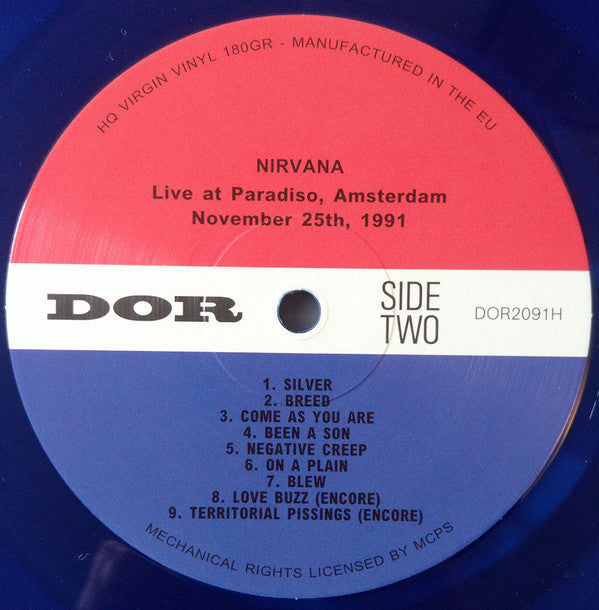 Nirvana : Live At Paradiso, Amsterdam - November 25th, 1991 (LP, Unofficial, 180)