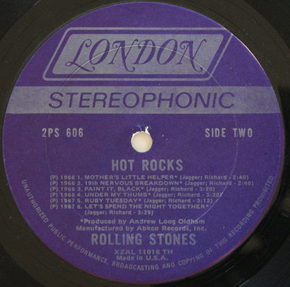 The Rolling Stones : Hot Rocks 1964-1971 (2xLP, Comp, Ter)