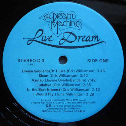 Cris Williamson, Jackie Robbins (2), June Millington : Live Dream (LP)