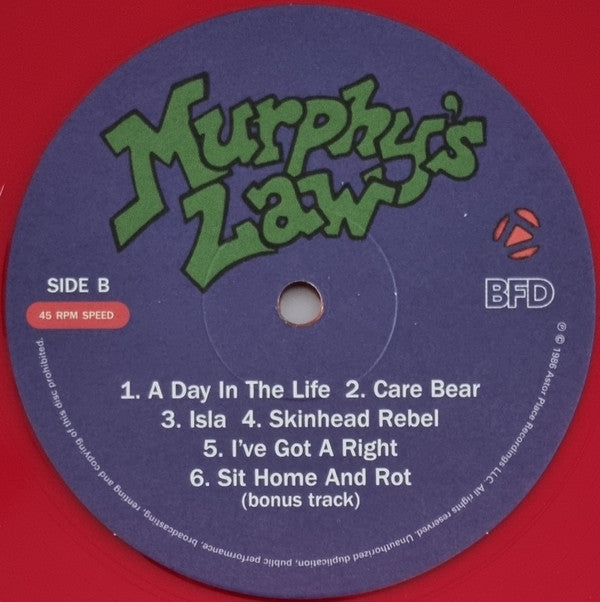 Murphy's Law (2) : Murphy's Law (LP, Album, Ltd, RE, Red)