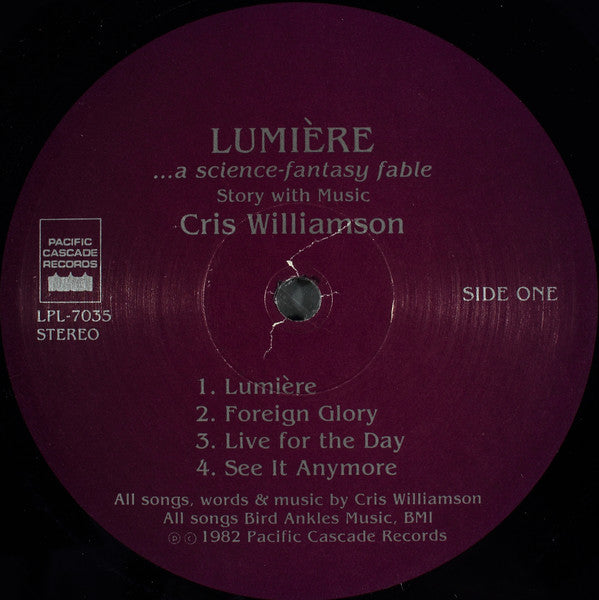 Cris Williamson : Lumiere ...A Science-Fantasy Fable (LP, Album)