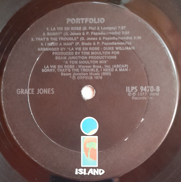 Grace Jones : Portfolio (LP, Album, P/Mixed, Gat)