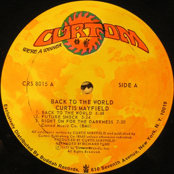 Curtis Mayfield : Back To The World (LP, Album, PRC)