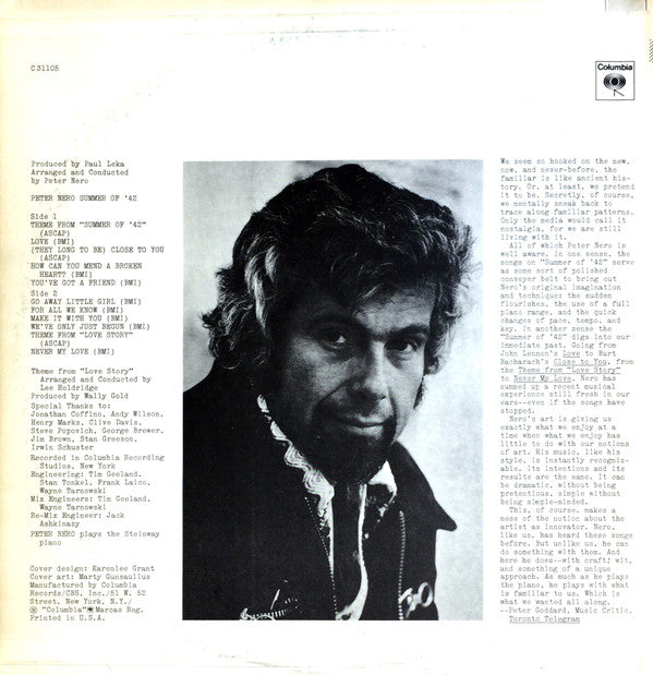 Peter Nero : Summer Of '42 (LP, Album)