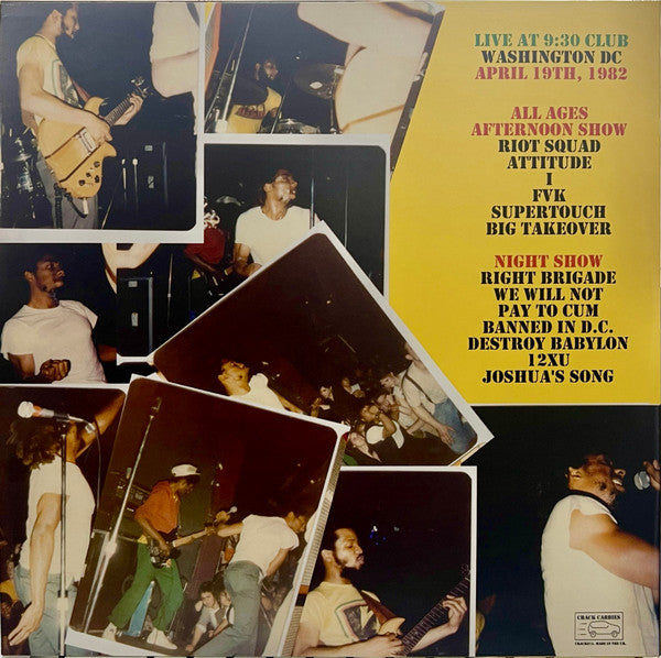 Bad Brains : Live At 9:30 Club, Washington DC, April 19th, 1982 (LP, Unofficial)