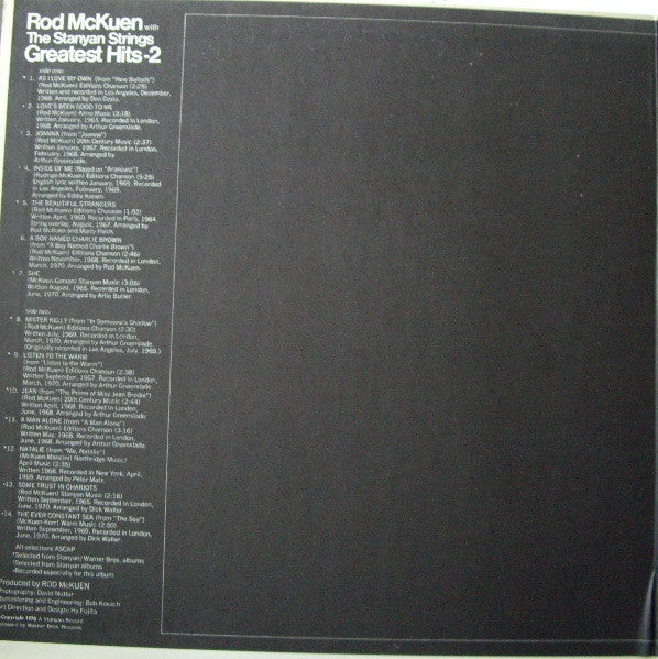 Rod McKuen : Rod McKuen's Greatest Hits-2 (LP, Comp)