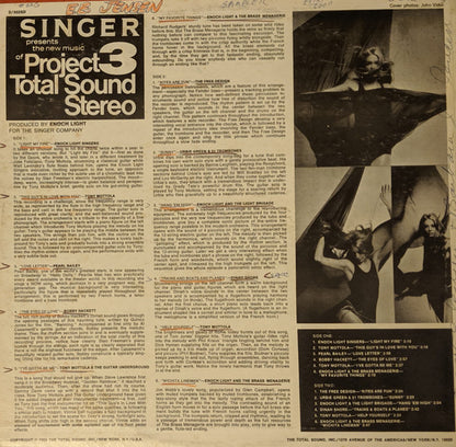 Various : Singer Presents The New Music Of Project 3 Total Sound Stereo (LP, Comp, Promo)