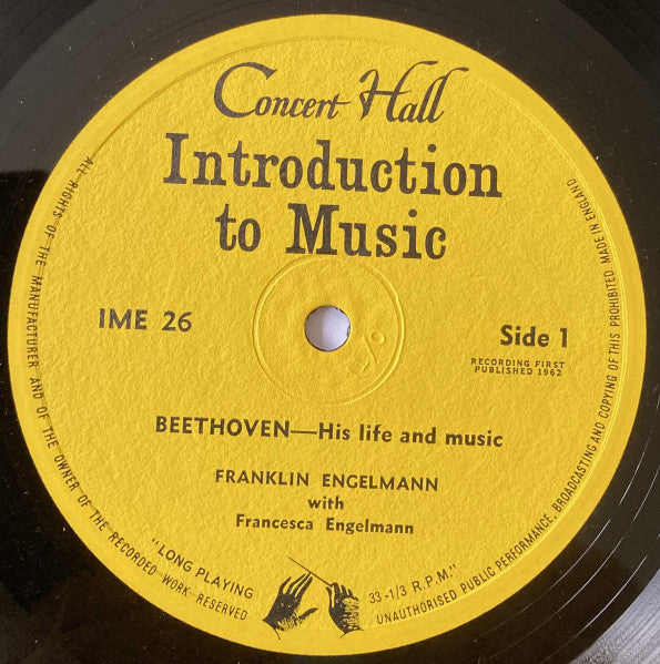 Franklin Engelmann : Ludwig Van Beethoven (10", Album)