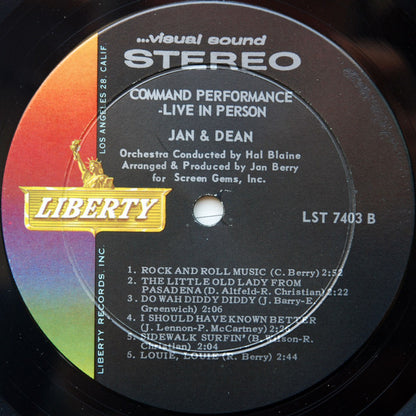 Jan & Dean : Command Performance/Live In Person (LP, Album, Roc)