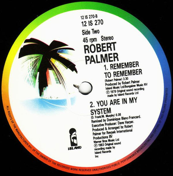 Robert Palmer : Addicted To Love (12", Single)