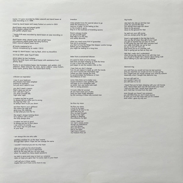 Pedro The Lion : The Only Reason I Feel Secure (12", EP, Ltd, RE, RM)