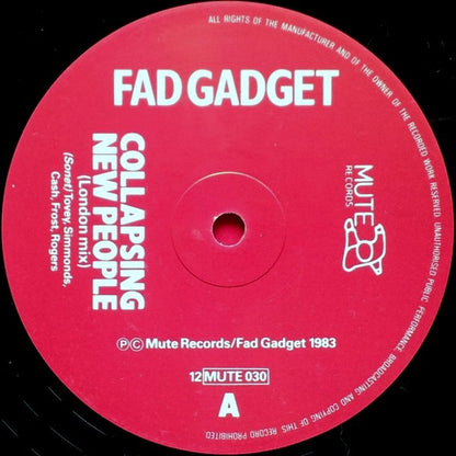 Fad Gadget : Collapsing New People (Extended Versions) (12", Single, Lin)