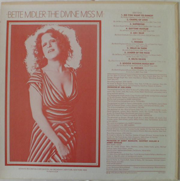 Bette Midler : The Divine Miss M (LP, Album, Pre)