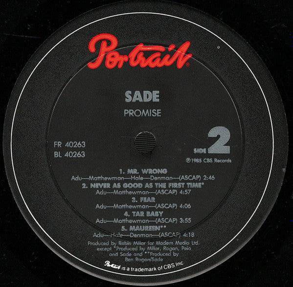 Sade : Promise (LP, Album, RP, Pit)