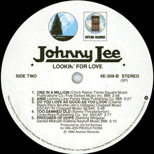 Johnny Lee (3) : Lookin' For Love (LP, Album)