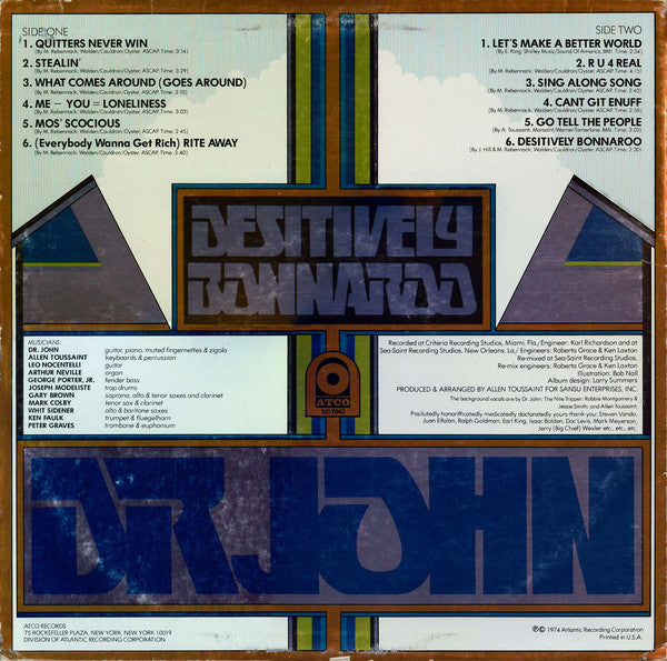 Dr. John : Desitively Bonnaroo (LP, Album, PR )