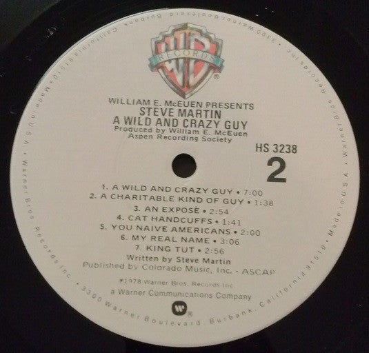 Steve Martin (2) : A Wild And Crazy Guy (LP, Album, Jac)