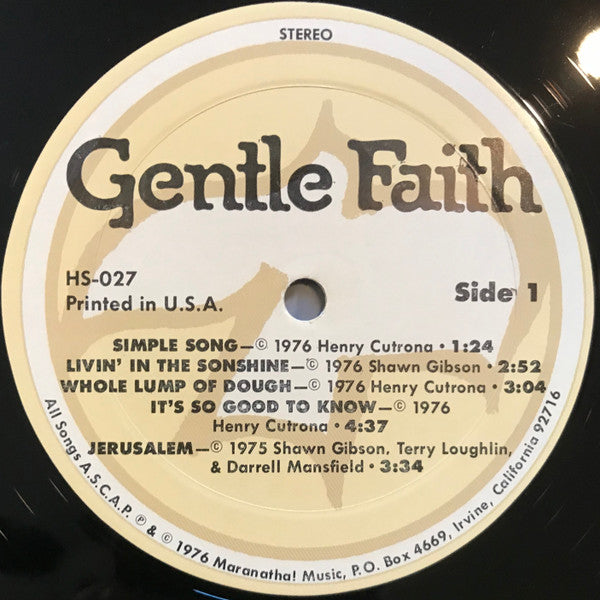 Gentle Faith : Gentle Faith (LP)