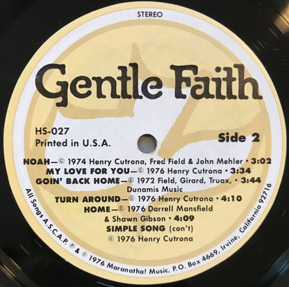 Gentle Faith : Gentle Faith (LP)