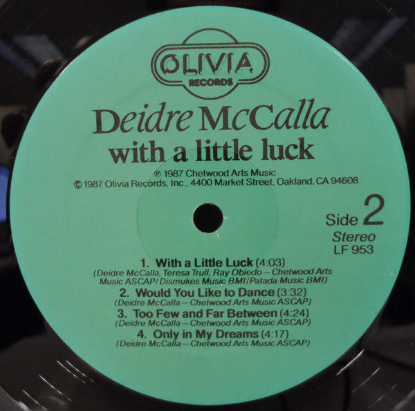 Deidre McCalla : With A Little Luck (LP)