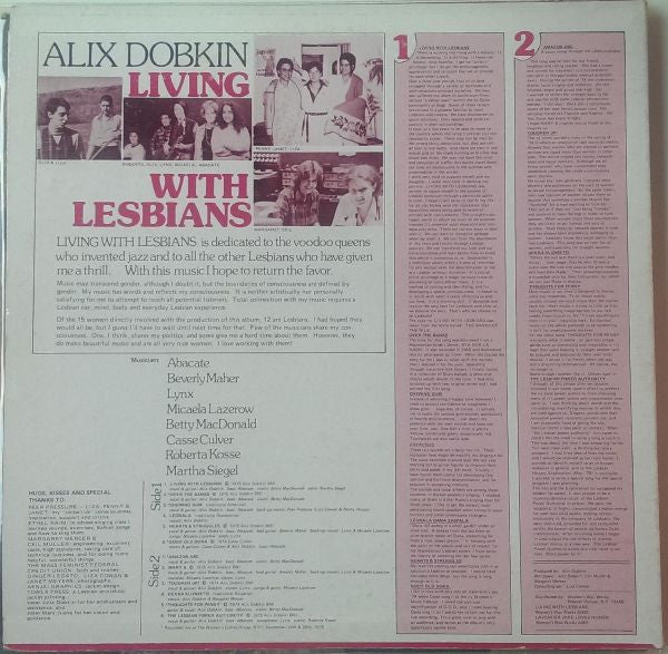 Alix Dobkin : Living With Lesbians (LP, Album)