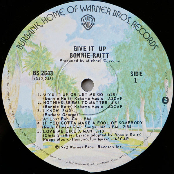 Bonnie Raitt : Give It Up (LP, Album, RE, Jac)