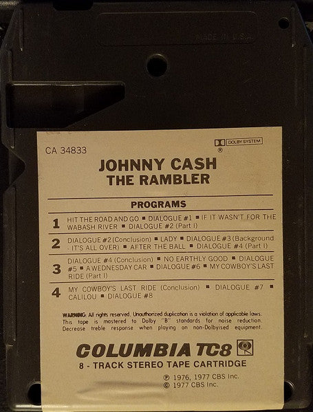 Johnny Cash : The Rambler (8-Trk, Album)