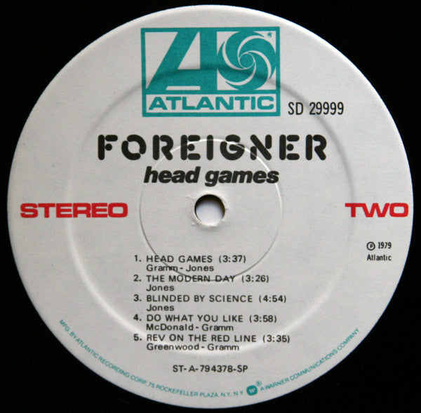 Foreigner : Head Games (LP, Album, SP )