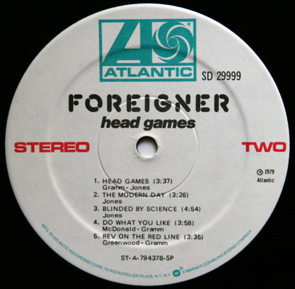 Foreigner : Head Games (LP, Album, SP )