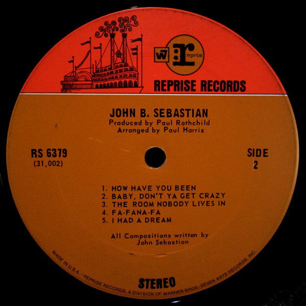 John Sebastian : John B. Sebastian (LP, Album, Pit)