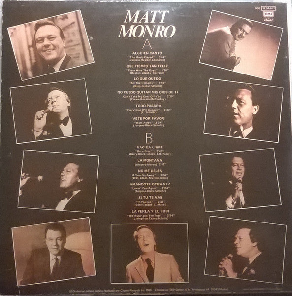 Matt Monro : Grandes Éxitos En Español (LP, Comp)