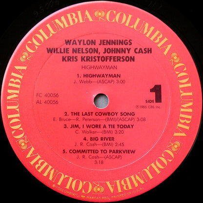 Waylon Jennings • Willie Nelson • Johnny Cash • Kris Kristofferson : Highwayman (LP, Album, Car)