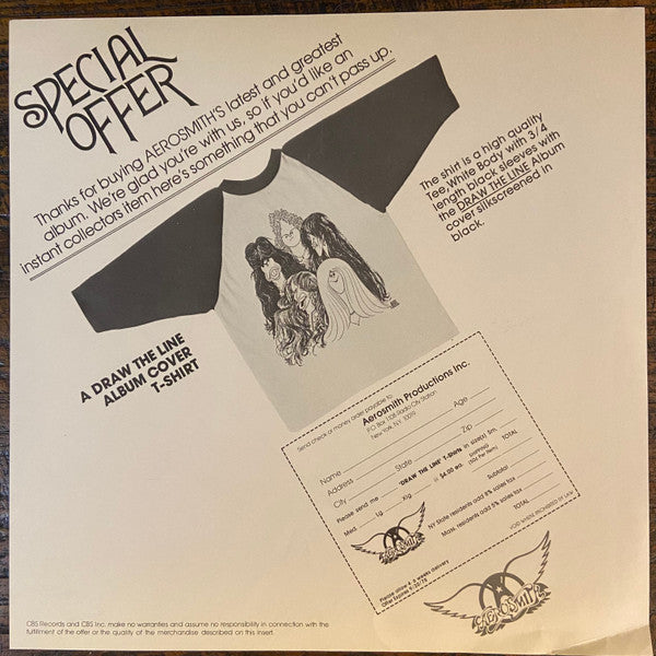 Aerosmith : Draw The Line (LP, Album, San)