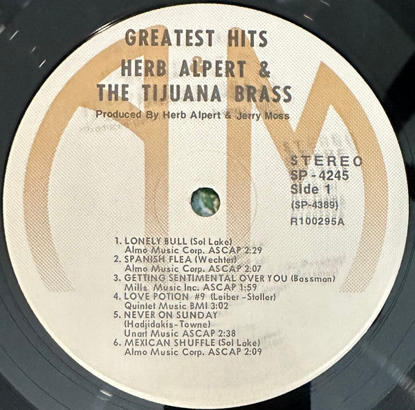 Herb Alpert & The Tijuana Brass : Greatest Hits (LP, Comp, Club, RE, RCA)