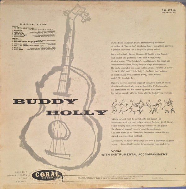 Buddy Holly : Buddy Holly (LP, Album, RE)