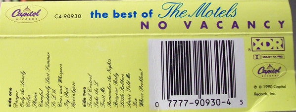 The Motels : No Vacancy : The Best Of The Motels (Cass, Comp)