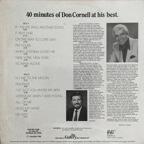 Don Cornell : If I Never Sing Another Song (It Isn't Fair) (LP, Comp)