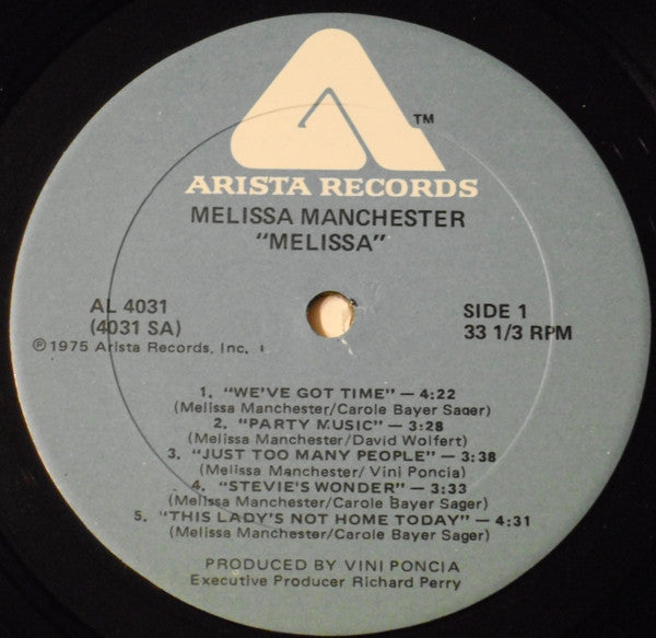 Melissa Manchester : Melissa (LP, Album)