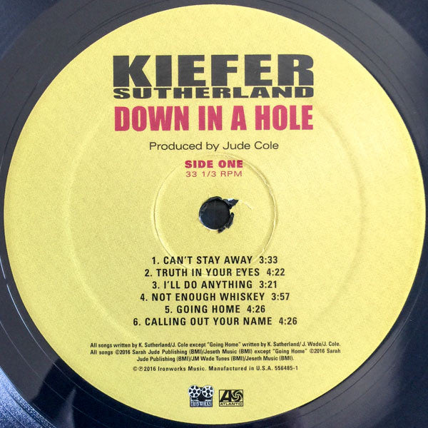 Kiefer Sutherland : Down In A Hole (LP, Album)