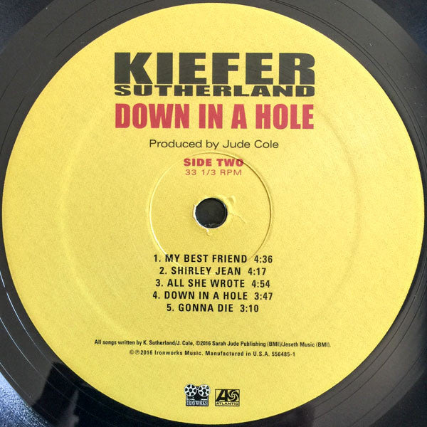 Kiefer Sutherland : Down In A Hole (LP, Album)