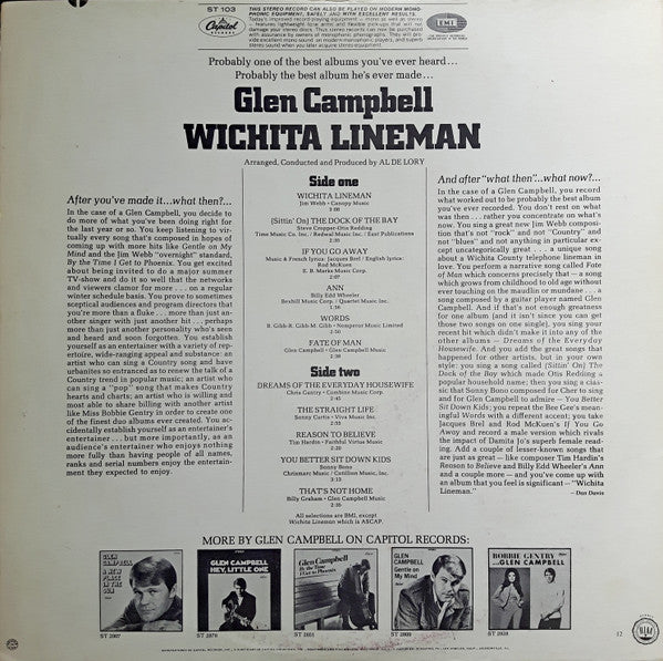 Glen Campbell : Wichita Lineman (LP, Album, RE, Scr)
