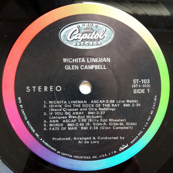 Glen Campbell : Wichita Lineman (LP, Album, RE, Scr)