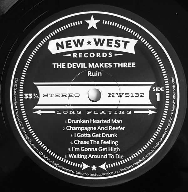 The Devil Makes Three : Redemption & Ruin (LP, Album, Ltd, 180)