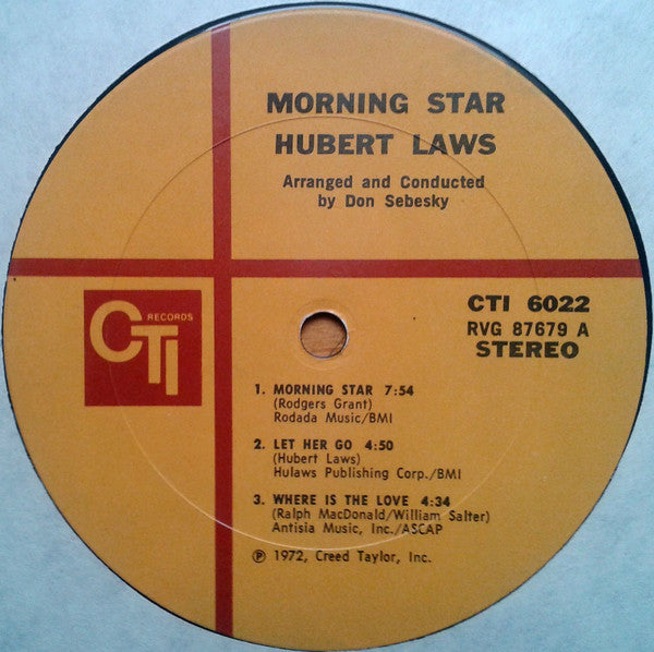 Hubert Laws : Morning Star (LP, Album, Gat)