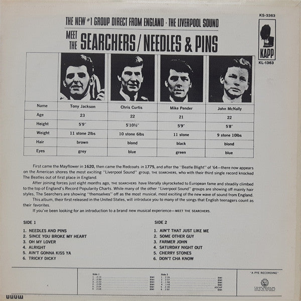 The Searchers : Meet The Searchers (LP, Album)