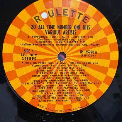 Various : 20 All-Time No. 1 Hits (LP, Comp)